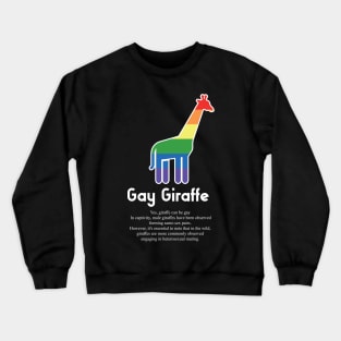 Gay Giraffe G6w - Can animals be gay series - meme gift t-shirt Crewneck Sweatshirt